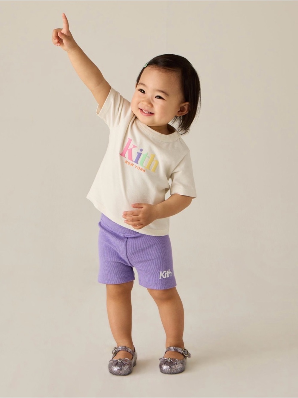 Kith Cream Logo Tee and Shorts